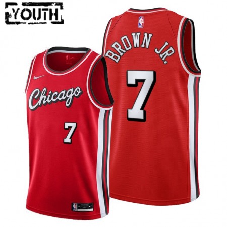 Maglia NBA Chicago Bulls Troy Brown Jr. 7 Nike 2021-22 City Edition Throwback Swingman - Bambino
